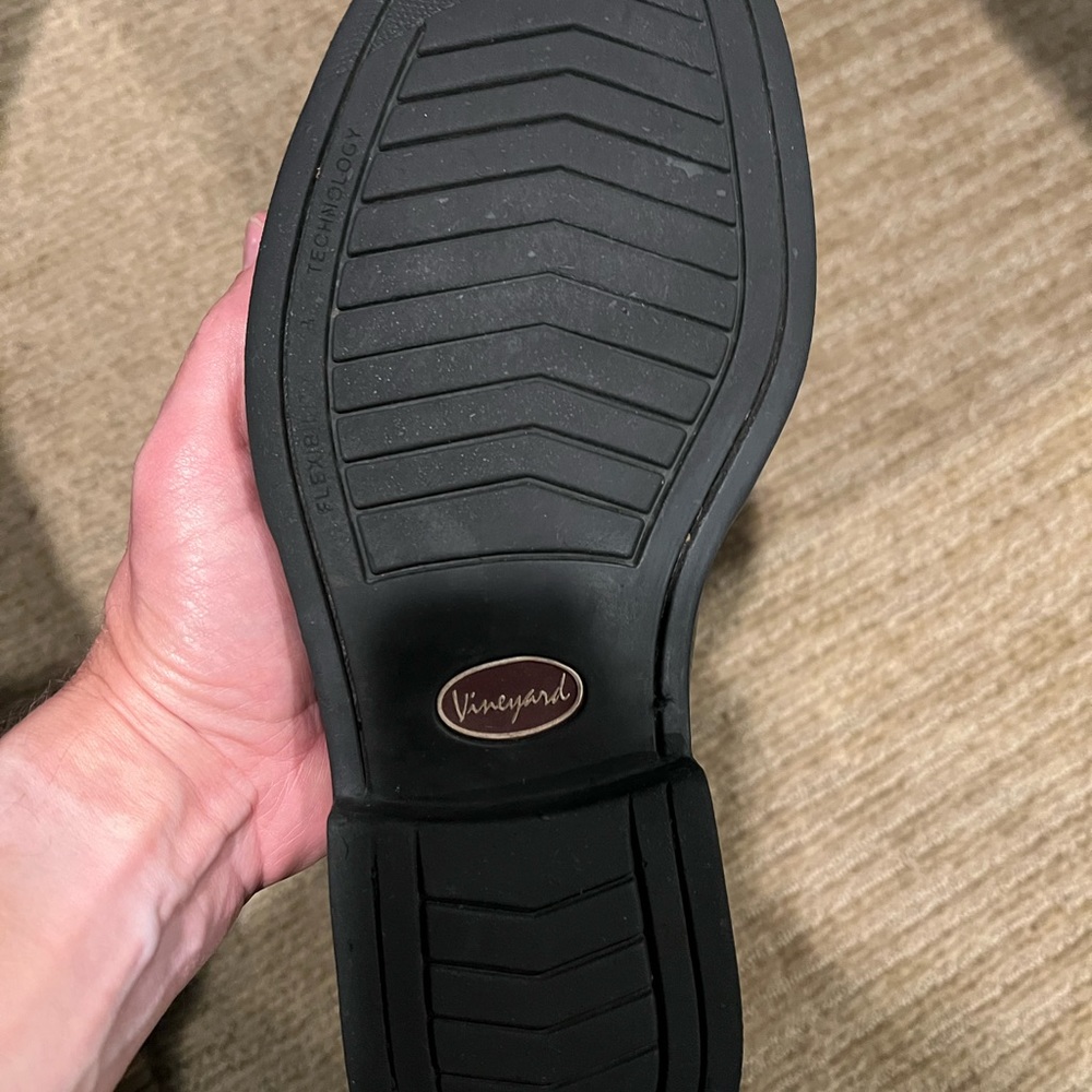Black leather shoes